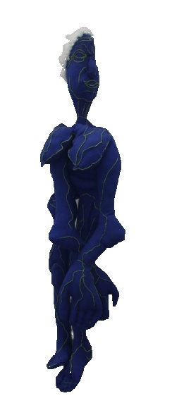 vieille femme bleue